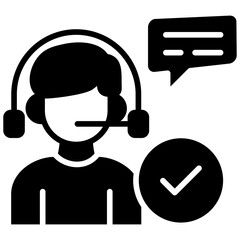Customer Service glyph icon