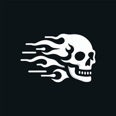  Burning Skull Logo