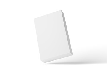 White blank cardboard package boxes mockup. Medicament 3d realistic box