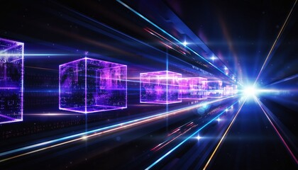 Abstract Digital Cubes with Data Streams in a Futuristic Network