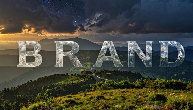 Landscape shot of mountains, clouds, & starry skies