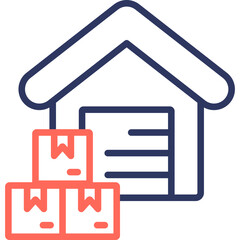 Warehouse line color icon