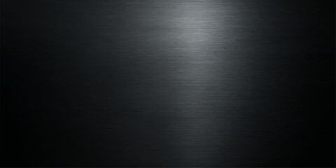 Dark brushed metal surface texture wallpaper, featuring a shiny silver aluminium plate with a subtle industrial light effect on the gray metallic background