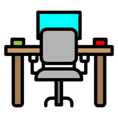 Workspace Vector Filled Icon Design