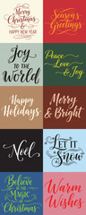 Festive holiday greetings with merry christmas and happy new year wishes design.