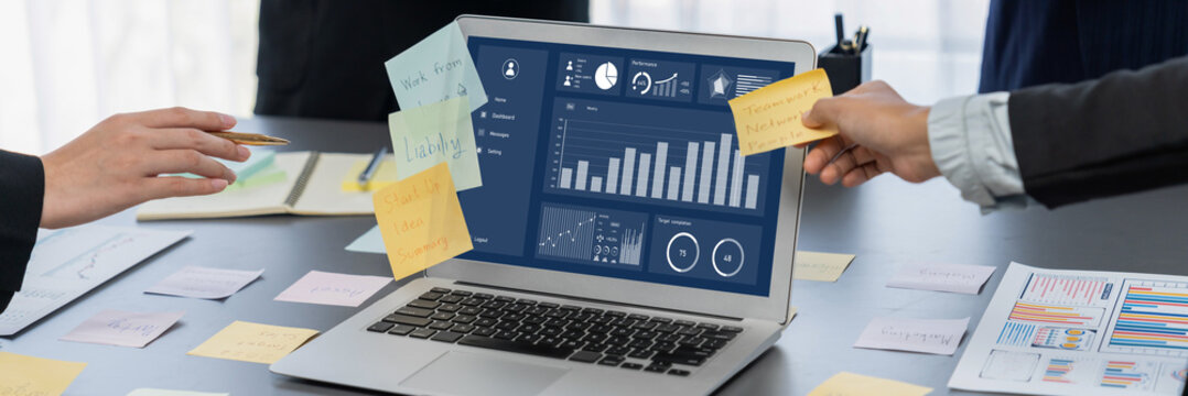 Business data dashboard provide brisk business intelligence analytic for marketing strategy planning - Powered by Adobe