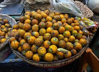 Betel Nuts (Areca Nuts) for Sale at a Traditional Local Market