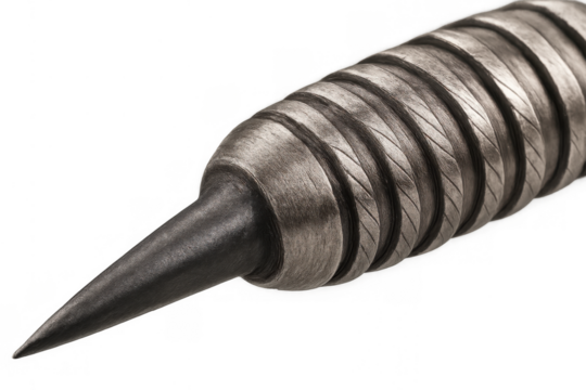 Dart tip focusing on precision and target, embodying concepts of aiming, challenge, and winning in competitive games