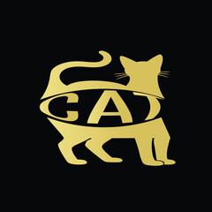 Artistic vector illustration of a cat with vibrant colors