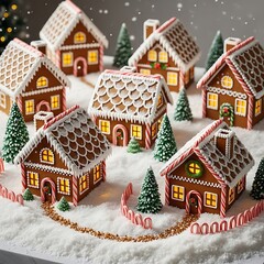 Magical gingerbread village scene brings holiday cheer