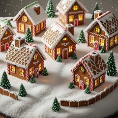 Enchanting gingerbread village radiates holiday charm