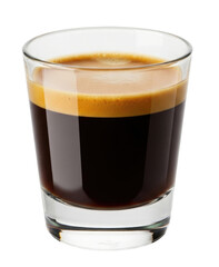 Espresso in a glass transparent background cutout png