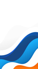 Abstract Modern Fluid Wave Background Template with Blue and Orange Colors