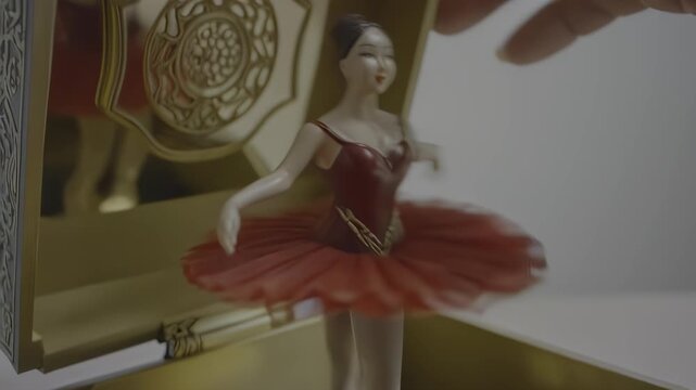 Ornate music box with rotating dancer