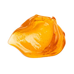 textured abstract honey paint stroke isolated on transparent background, png