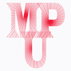 Abstract geometric design with bold colors and text elements