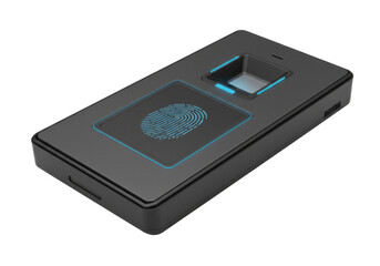 Biometric fingerprint scanner device transparent background cutout png