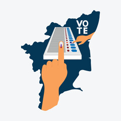 Tamilnadu state Election Concept Vector design Background