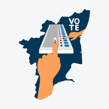 Tamilnadu state Election Concept Vector design Background