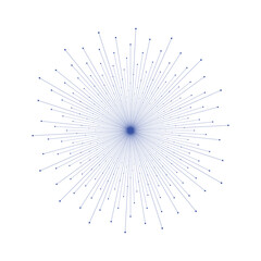 Abstract Firework Burst Vector – Minimal Blue Radial Lines Explosion for New Year Celebration Design