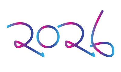 2026 Stylized Linear Gradient on Transparent Background