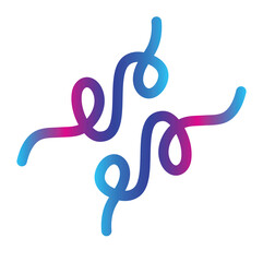 Abstract Gradient Shape on Transparent Background