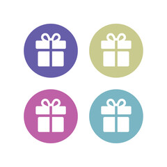 Gift icon set voucher colorful