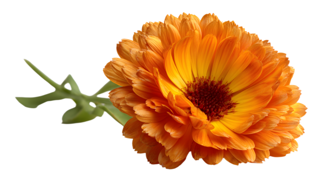 calendula marigold flower isolated on white background