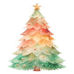 Christmas tree made entirely of colorful bows  clipart white background 