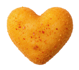 Heart shaped snack with spices transparent background cutout png