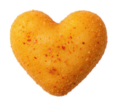 Heart shaped snack with spices transparent background cutout png