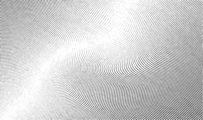 Wavy gradient halftone dots pattern texture background
