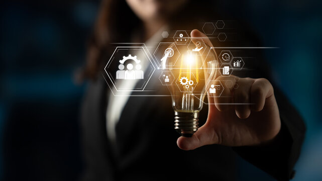 Business management system showing teamwork, productivity, and planning. Management supports goal, management tracks progress, management improves teamwork, and enhances productivity. Latch