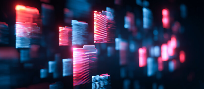 abstract digital futuristic concept background, digital document management system