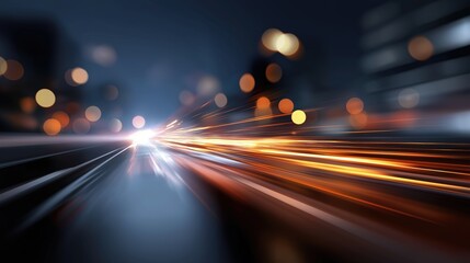High-speed digital technology and innovative urban transportation infrastructure showcasing motion, city lights, futuristic design, and modern connectivity solutions