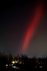 A vibrant, colorful display of the Aurora Borealis  over Alaska from  the severe geomagnetic storm of Veterans Day 2025.