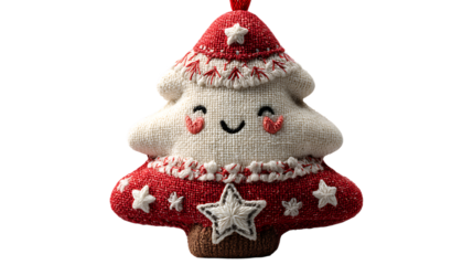 christmas snowman tree isolated on white