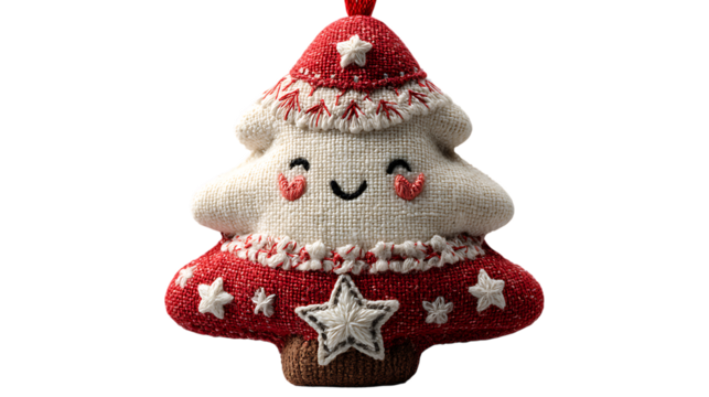 christmas snowman tree isolated on white