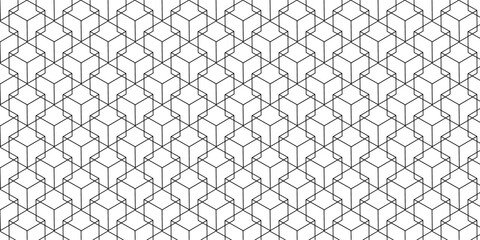 Vector abstract square modern tech grid line box. metal cube creative geometric fabric wall tiles gradient web triangle diamond honeycomb hexagon art decorative textile design.	