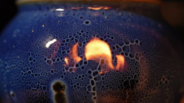 Lapis Lazuli Ceramic Glaze - Abstract Macro Texture