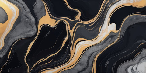 Colorful artistic fractal design of gold fabric texture with water waves backdrop © sabrina