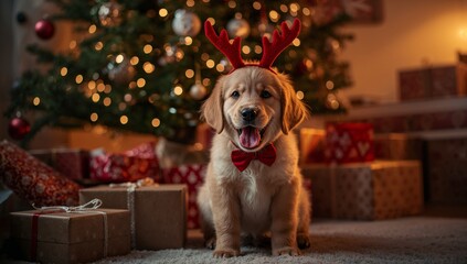 Puppy Joy Holiday Lights