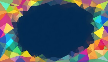 Colorful Rainbow Polygon Background