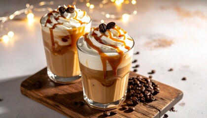 Iced Caramel Macchiato with Whipped Cream