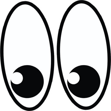 Cartoon eyes illustration googly animated expression