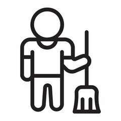 clean up line icon
