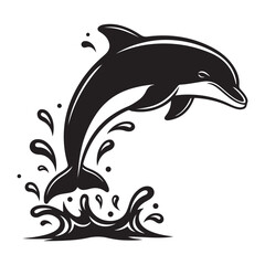 Obraz premium A dolphin jumping out of the water art