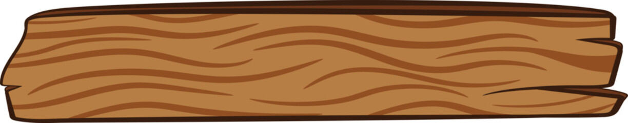 Western Style Wooden Board Illustration