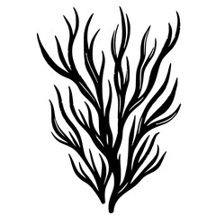 Seaweed silhouette vector design