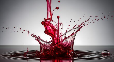 Stunning red liquid splash with dynamic crown effect for vibrant design projects or luxury product visuals, ideal for premium brand campaigns now!